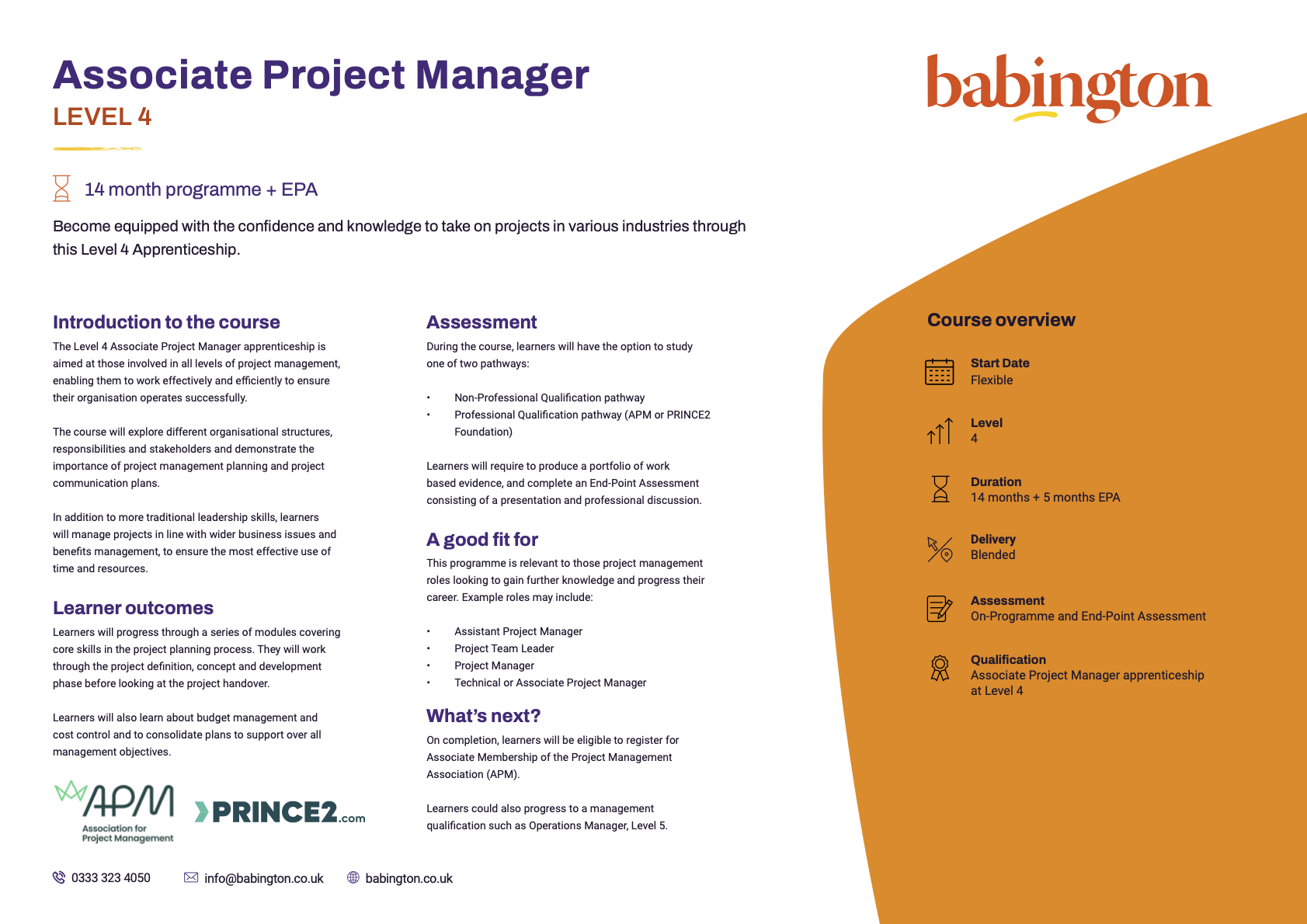 Associate Project Manager Level 4 Jan 2026