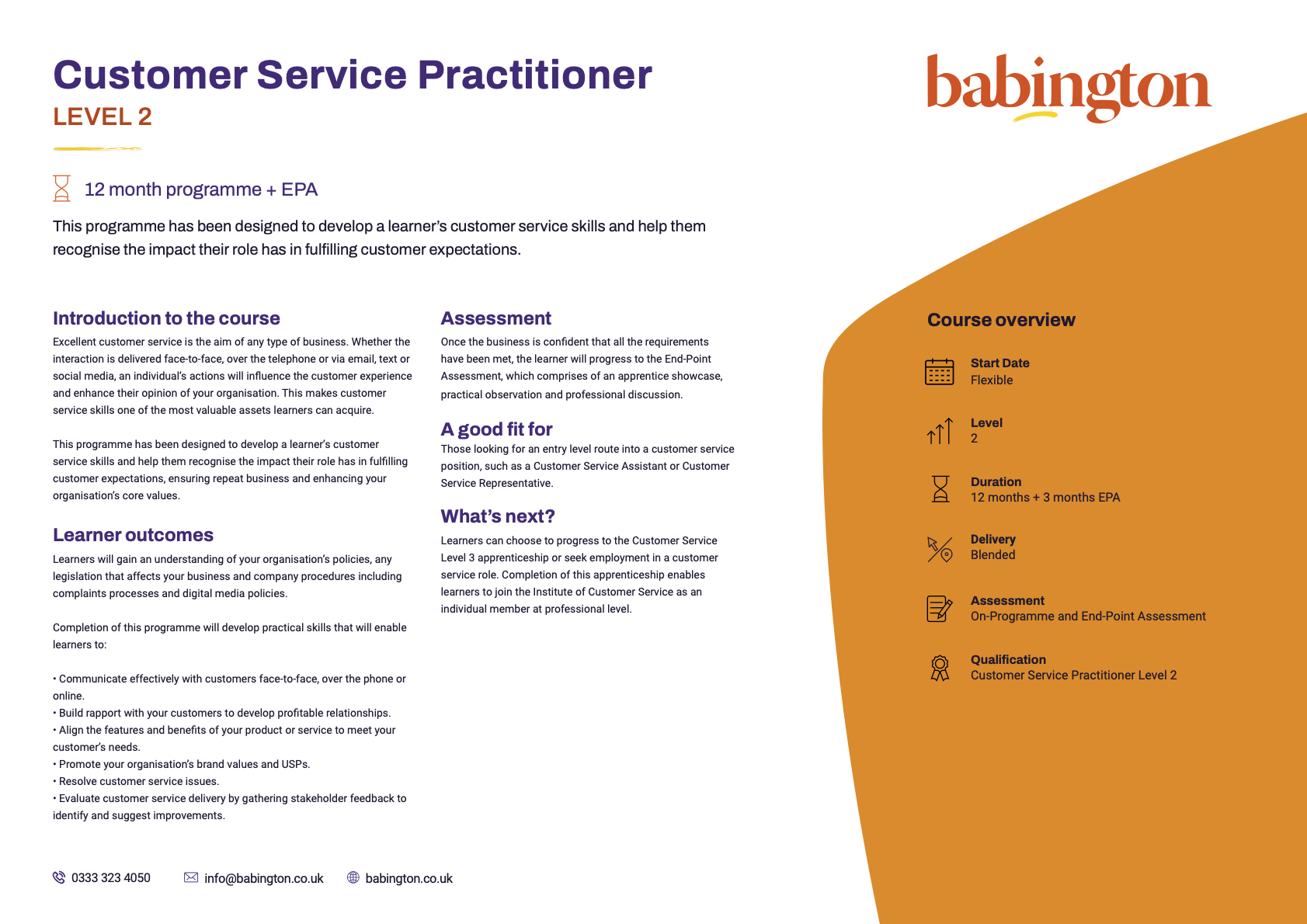Customer Service Practitioner Level 2 Jan 2026