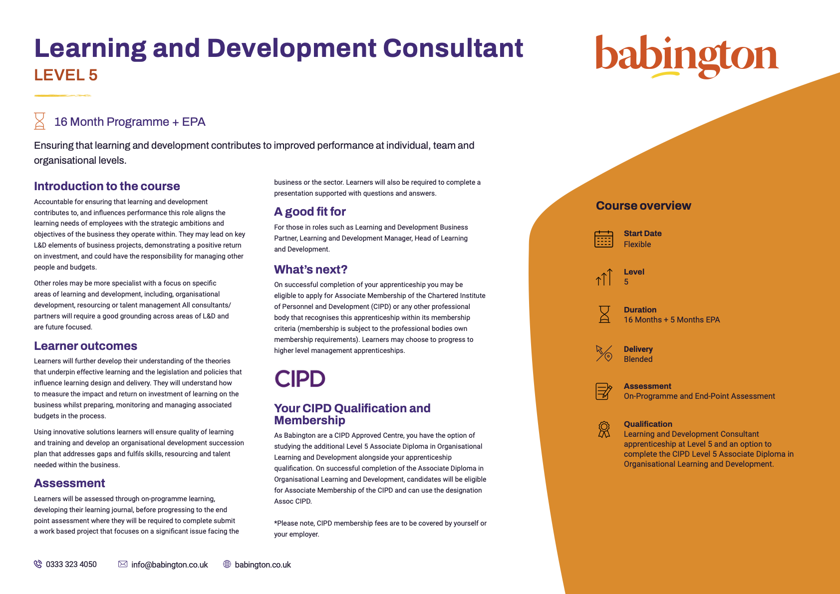 Learning and Development Consultant Level 5 Jan 2026