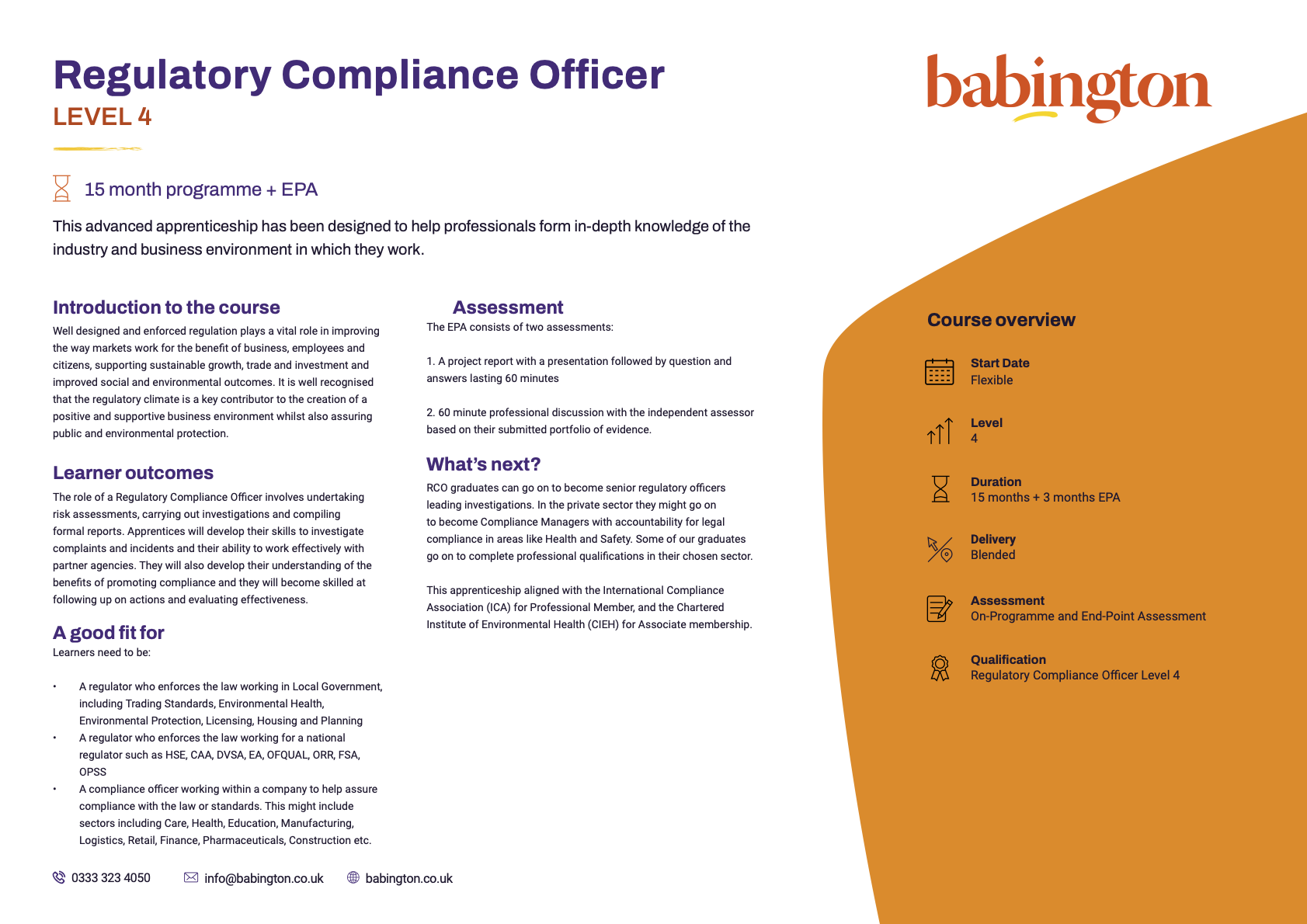 Regulatory Compliance Officer Level 4 Jan 2026